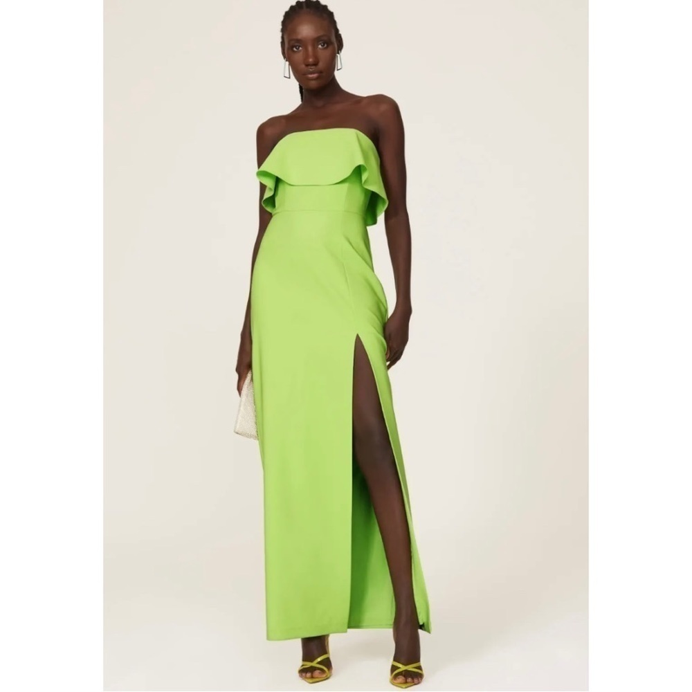 Aidan Aidan Mattox Strapless Popover Gown